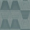 Casamance|Papier peint ethnique tribal africain vert avec doré|Losanges