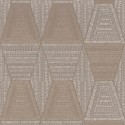 Casamance|Papel pintado étnico tribal africano marrón taupe|Rombos
