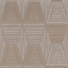 Casamance|Papier peint ethnique tribal africain brun taupe|Losanges