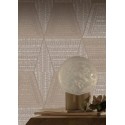 Casamance|Papier peint ethnique tribal africain brun taupe|Losanges