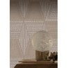 Casamance|Papier peint ethnique tribal africain brun taupe|Losanges