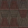 Casamance|Papier peint ethnique tribal africain noir terre cuite|Losanges