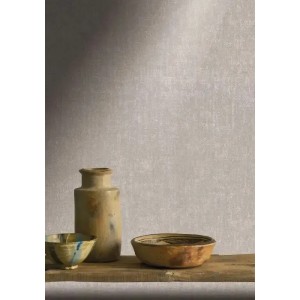 Casamance|Papel pintado liso efecto desgastado blanco y dorado|Imitacion Estuco 2