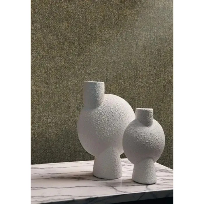 Casamance|Unifarbene Tapete Vintage-Effekt grün|Stuckimitat