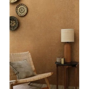Casamance|Papier peint uni effet vieilli brun|Imitation Stuc 2