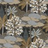 Casamance|Moderne Tapete Blumen Oasis schwarz-kupfer|Orientalisch