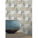 Casamance|Moderne Tapete Blumen Oasis pastelltöne mit gold|Orientalisch