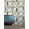 Casamance|Moderne Tapete Blumen Oasis pastelltöne mit gold|Orientalisch