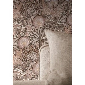 Casamance|Papier peint oasis floral moderne noir bleu et doré|Tropical 2