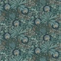 Casamance|Wallpaper modern floral oasis green blue and gold|Wallpaper