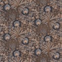 Casamance|Papier peint oasis floral moderne cuivre et bleu|Tropical