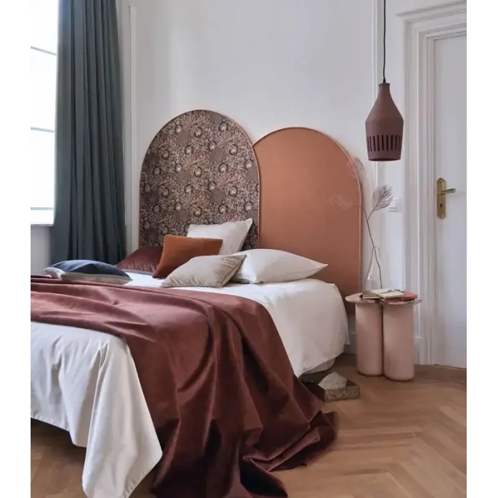 Casamance|Papier peint oasis floral moderne cuivre et bleu|Tropical