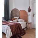 Casamance|Papier peint oasis floral moderne cuivre et bleu|Tropical