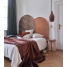 Casamance|Papier peint oasis floral moderne cuivre et bleu|Tropical