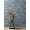 Casamance|Aquarell Tapete Meereslandschaft blau-gold|Orientalisch