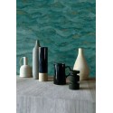 Casamance|Papier peint paysage marin aquarelle vert et doré|Oriental