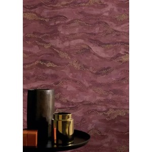 Casadeco|Tapete in puderrosa Musselin-Textiloptik|Rosa 2