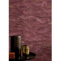 Casamance|Wallpaper watercolor seascape pink and garnet|Oriental