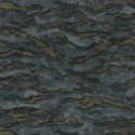 Casamance|Papier peint paysage marin aquarelle noir gris et doré|Oriental