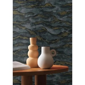 Marburg|Modern champagne beige wallpaper with abstract waves|Oriental 2