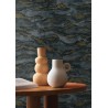 Casamance|Aquarell Tapete Meereslandschaft schwarz-grau-gold|Orientalisch