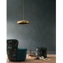 Casamance|Papel pintado paisaje marino acuarelado azul y oro|Contemporáneo