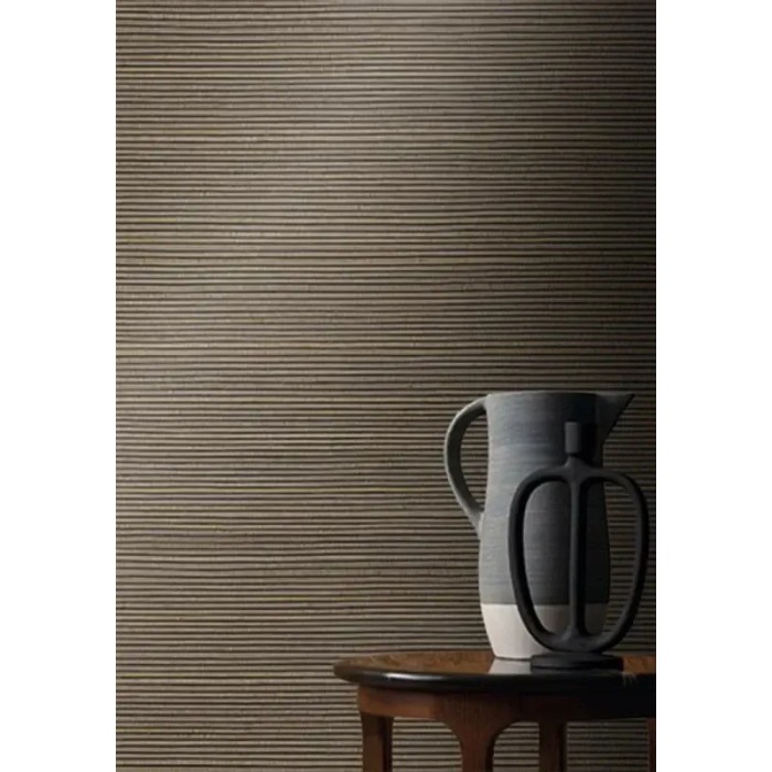 Casamance|Naturfaser Tapete Raffia-Matte braun-grau|Raffiaimitation