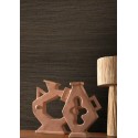 Casamance|Naturfaser Tapete Raffia-Matte aschbraun|Raffiaimitation