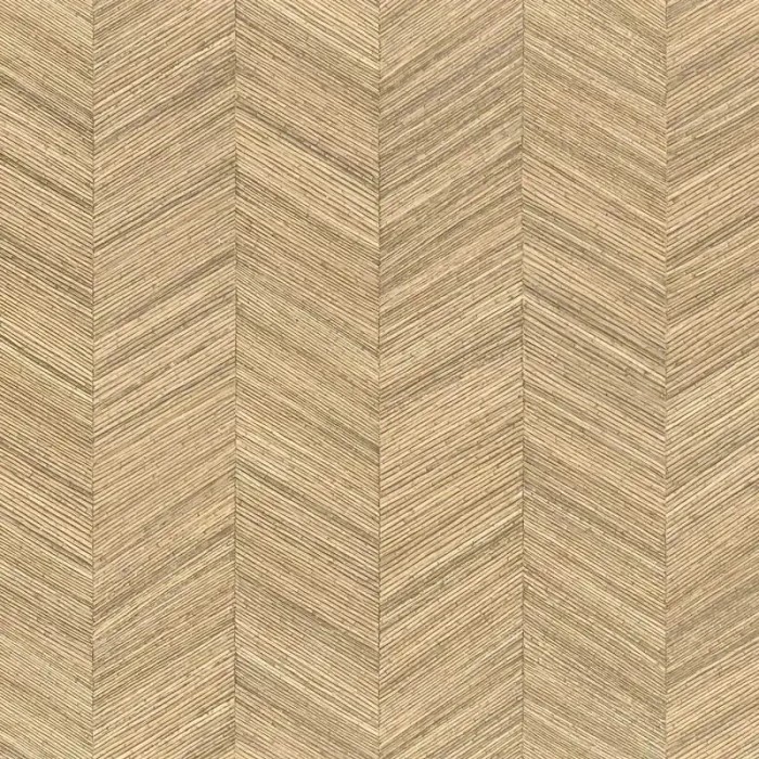 Casamance|Papel pintado espiga fibras naturales tejidas arena y marrón|Imitacion Madera