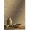 Casamance|Wallpaper herringbone woven natural fibers sand and brown|Wood Imitation