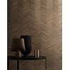 Casamance|Wallpaper herringbone woven natural fibers brown|Wood Imitation