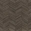Casamance|Wallpaper herringbone woven natural fibers brown and black|Ethnic