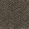 Casamance|Wallpaper herringbone woven natural fibers brown and black|Ethnic
