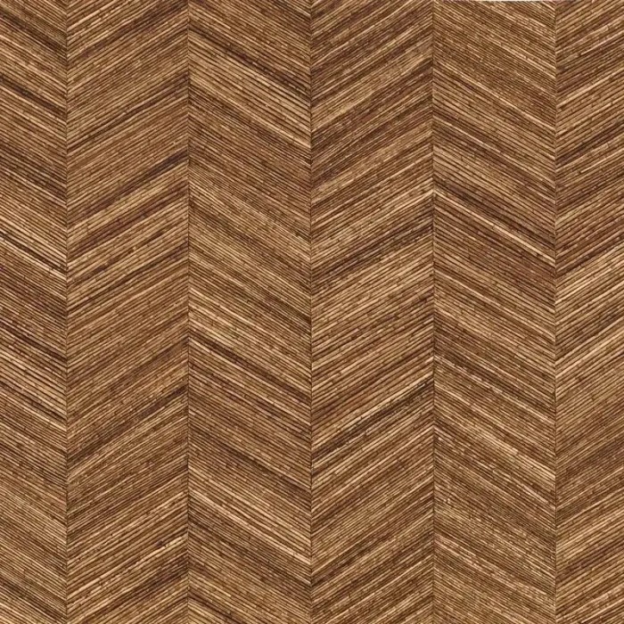 Casamance|Papel pintado espiga fibras naturales tejidas marrón oscuro|Alta Gama