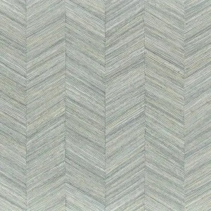 Casamance|Mosaik Tapete exotische Blätter Holzeffekt grün-beige|Holzimitat