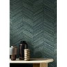Casamance|Papier peint chevron fibres naturelles tissées vert olive|Imitation Bois