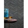 Casamance|Wallpaper herringbone woven natural fibers khaki green|Rustic
