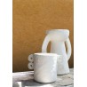 Casamance|Papier peint patchwork feuilles modernes crème et pierre|Haut Gamme
