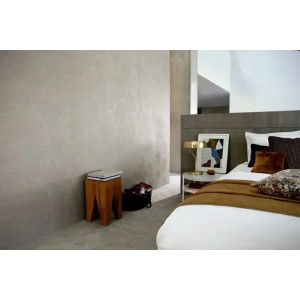 Casamance|Wallpaper patchwork modern leaves terracotta and brown|High-End 2