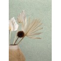 Casamance|Wallpaper patchwork modern leaves mint green and gold|Wallpaper