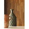 Casamance|Wallpaper banana leaves wood effect green|Wood Imitation