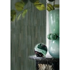 Casamance|Wallpaper banana leaves wood effect jungle green|Wood Imitation 2