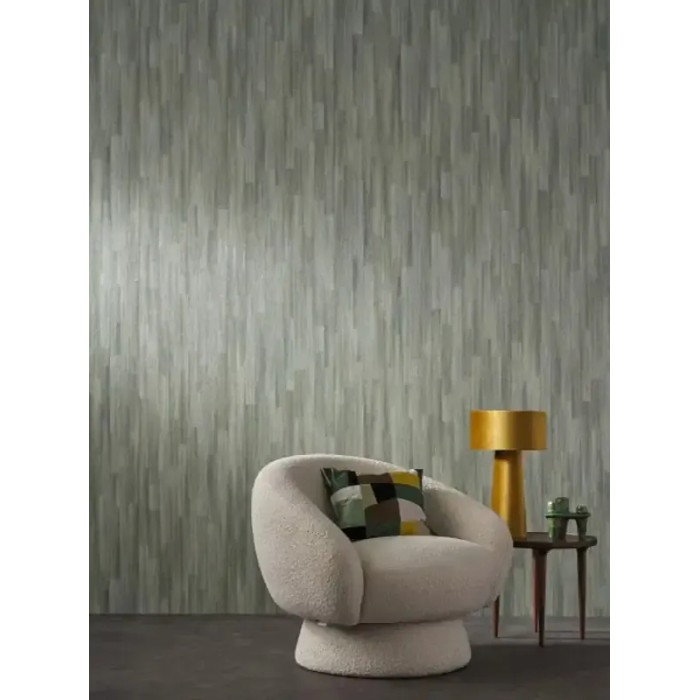 Casamance|Papel pintado hojas de banano efecto madera marrón|Imitacion Madera