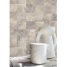 Casamance|Wallpaper mosaic exotic leaves wood effect grey|Wood Imitation