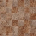 Casamance|Mosaik Tapete exotische Blätter Holzeffekt braun|Holzimitat