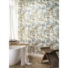 Casamance|Wallpaper oriental Japanese landscape bluish grey and brown|Figurative
