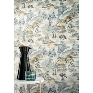 Rasch|Papel pintado salón moderno japonés plateado|Oriental 2
