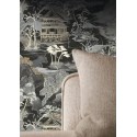 Casamance|Wallpaper oriental Japanese landscape black and grey watercolor|Figurative