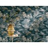 Casamance|Oriental Tapete Japanische Landschaft blau im Aquarellstil|Figurative