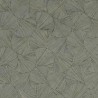 Casamance|Papier peint oriental éventails fibre naturelle bleu pierre|Imitation Raphia
